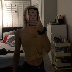 Kendall & Kylie Yellow Crop Top